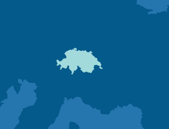 map highlighting Switzerland